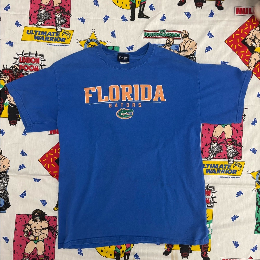 Blue and Orange Florida Gators Vintage Tag Cotton T-Shirt Football Men's Size L